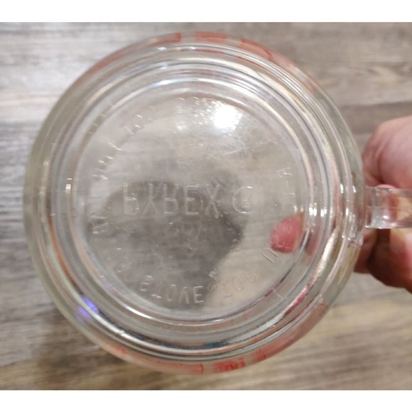 Vintage PYREX #532 4 Cup 32 oz 1 QT Red Lettering Measuring Cup - Picture 5 of 5